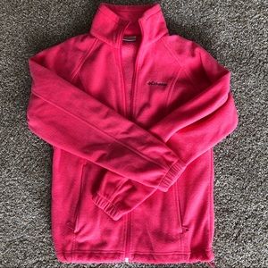 Columbia Pink Coral Soft Fleece Zip Sweatshirt